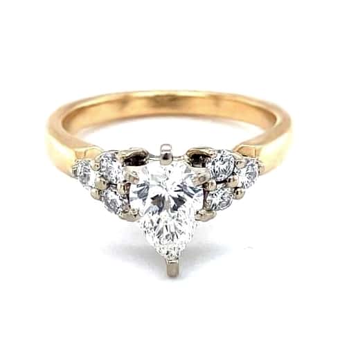 14K YELLOW GOLD DIAMOND ENGAGEMENT STYLE RING