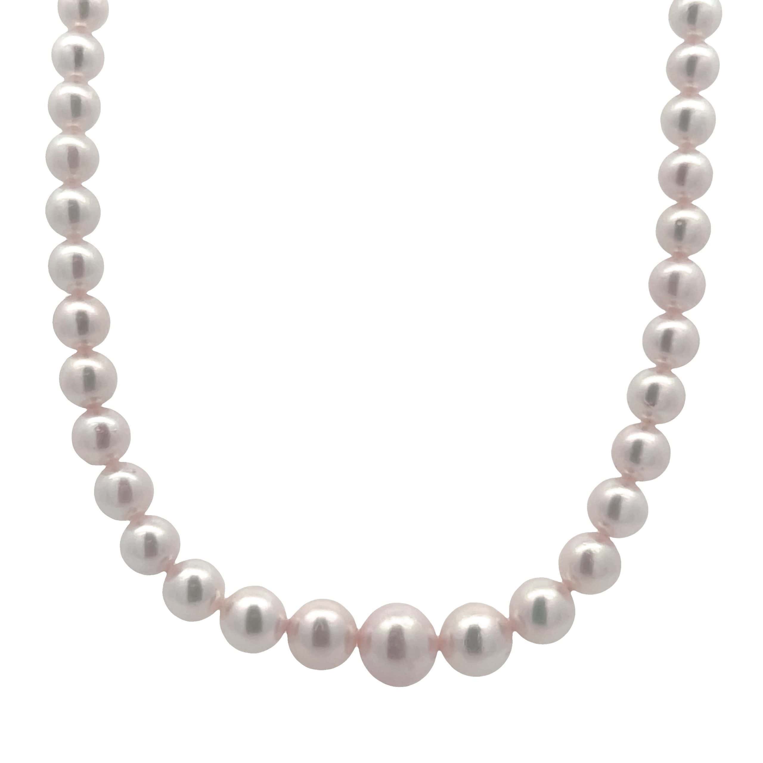 14K YELLOW GOLD AKOYA CULTURED PEARL NECKLACE