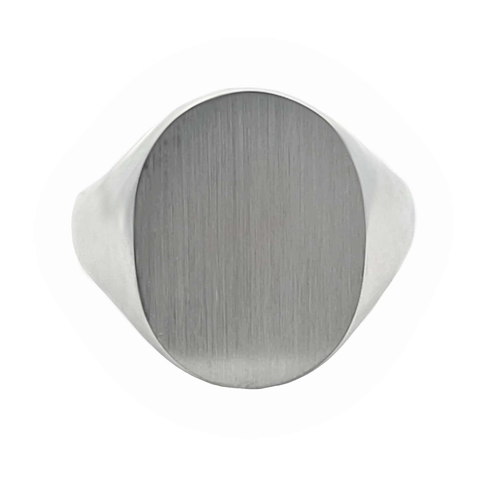 STERLING SILVER OVAL SIGNET RING