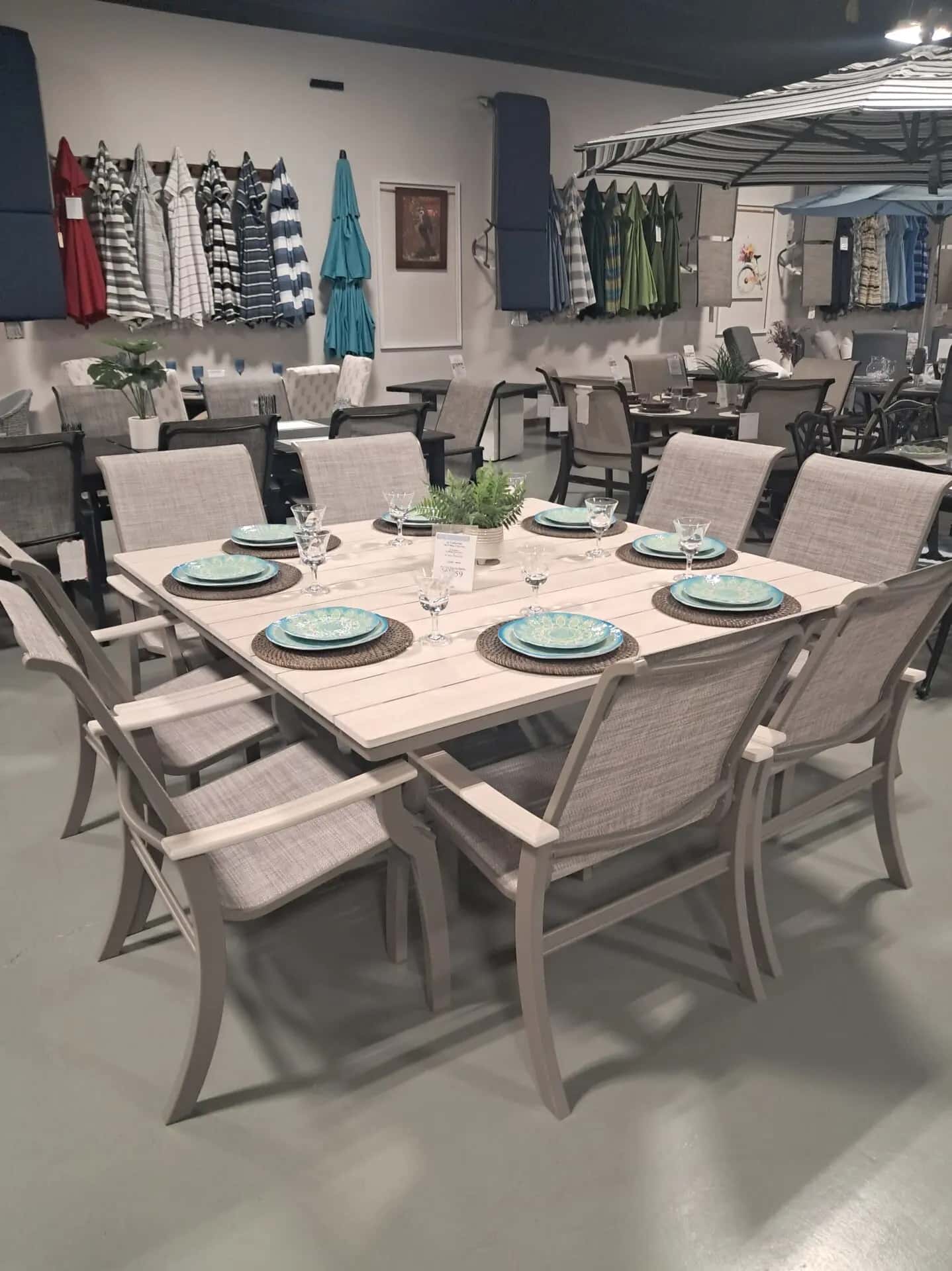St. Catherine 8-10 Person 64″ Square Outdoor Dining Set by Telescope Casual