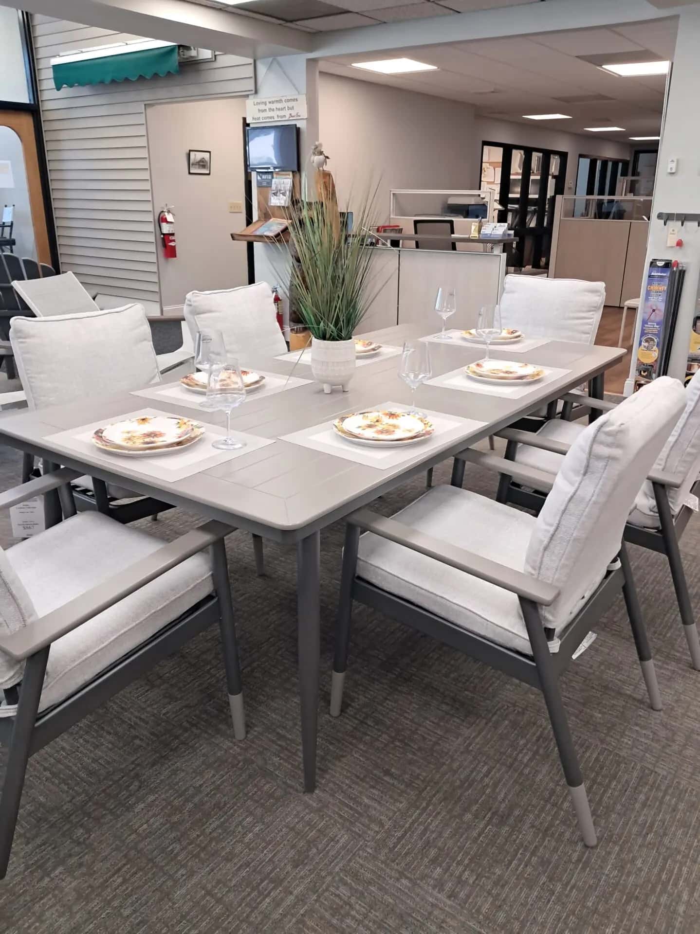 Welles 6 Person 42″ x 84″ Rectangular Outdoor Dining Set with by Telescope Casual