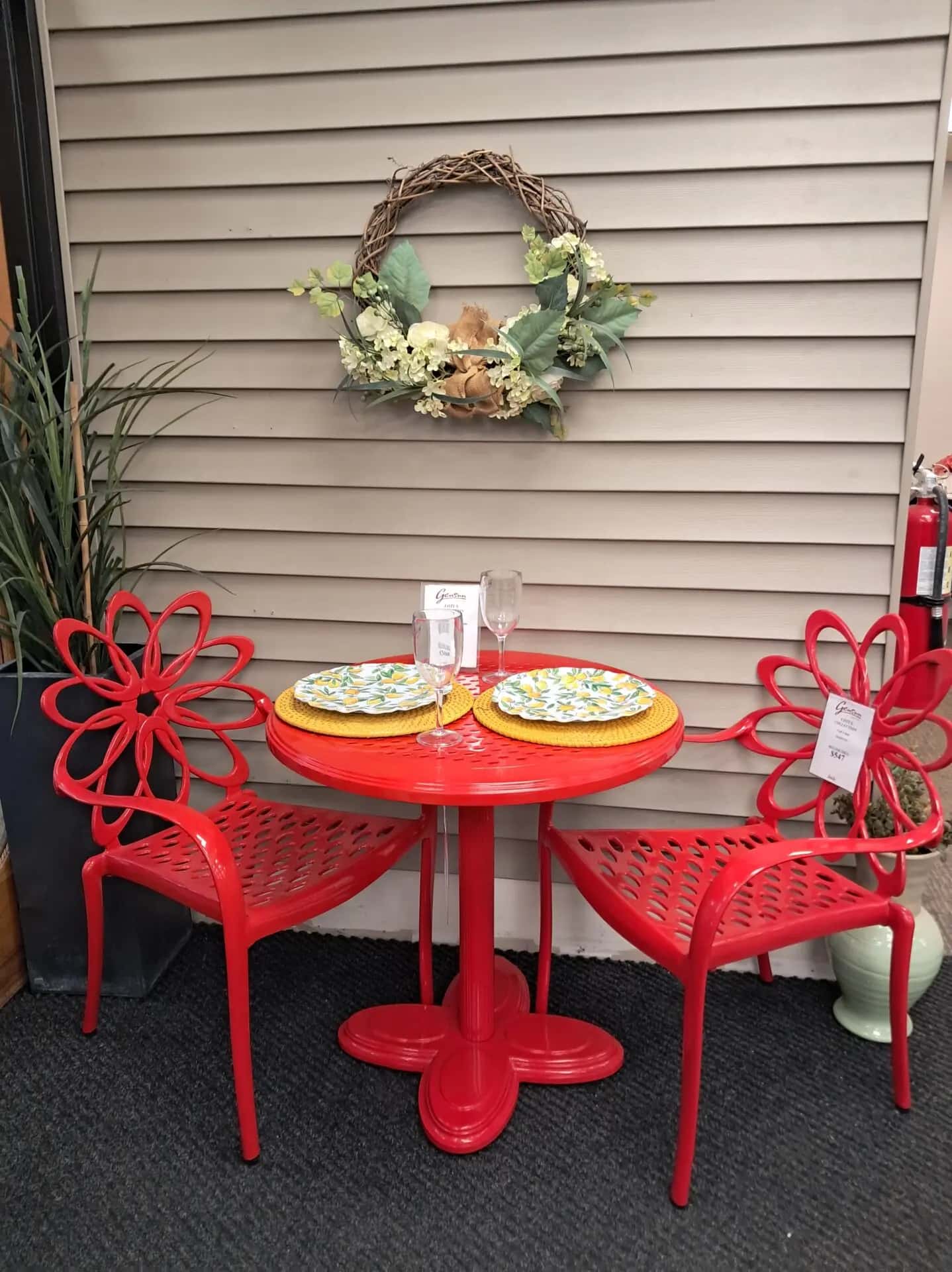 Lotus 2 Person 30″ Round Outdoor Dining Set by Gensun