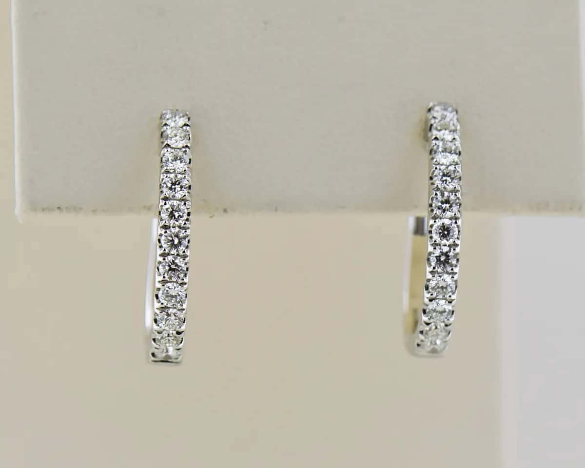 Mid-Size Diamond Hoop Earrings- our best seller!
