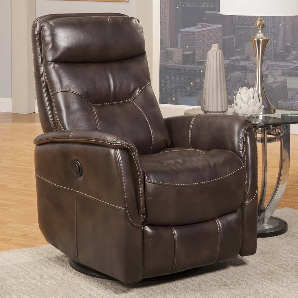 Gemini – Truffle Power Swivel Glider Recliner