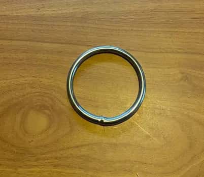 Solid stainless steel Perch Ring, 3 inch OD diameter by 1/4 inch around