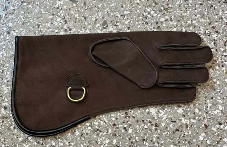 Cowhide Short cuff single thick glove, left hand