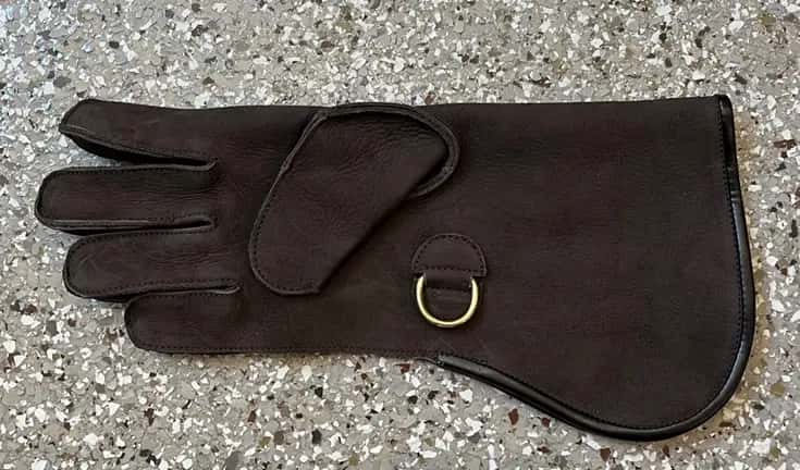 COWHIDE SHORT CUFF SINGLE THICK GLOVE, RIGHT HAND