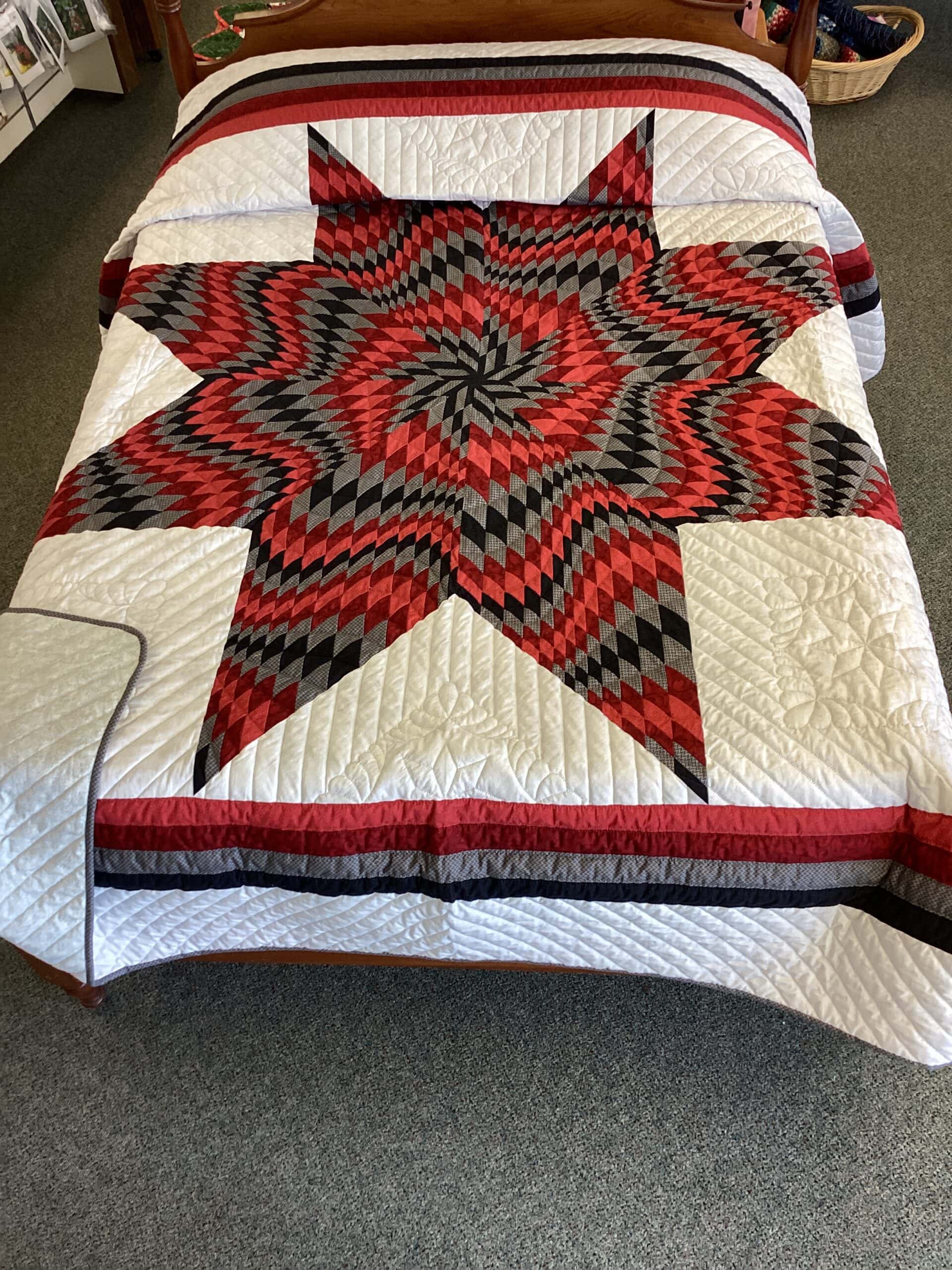 Lone  Star  Wave in Black, Red, Grey and White