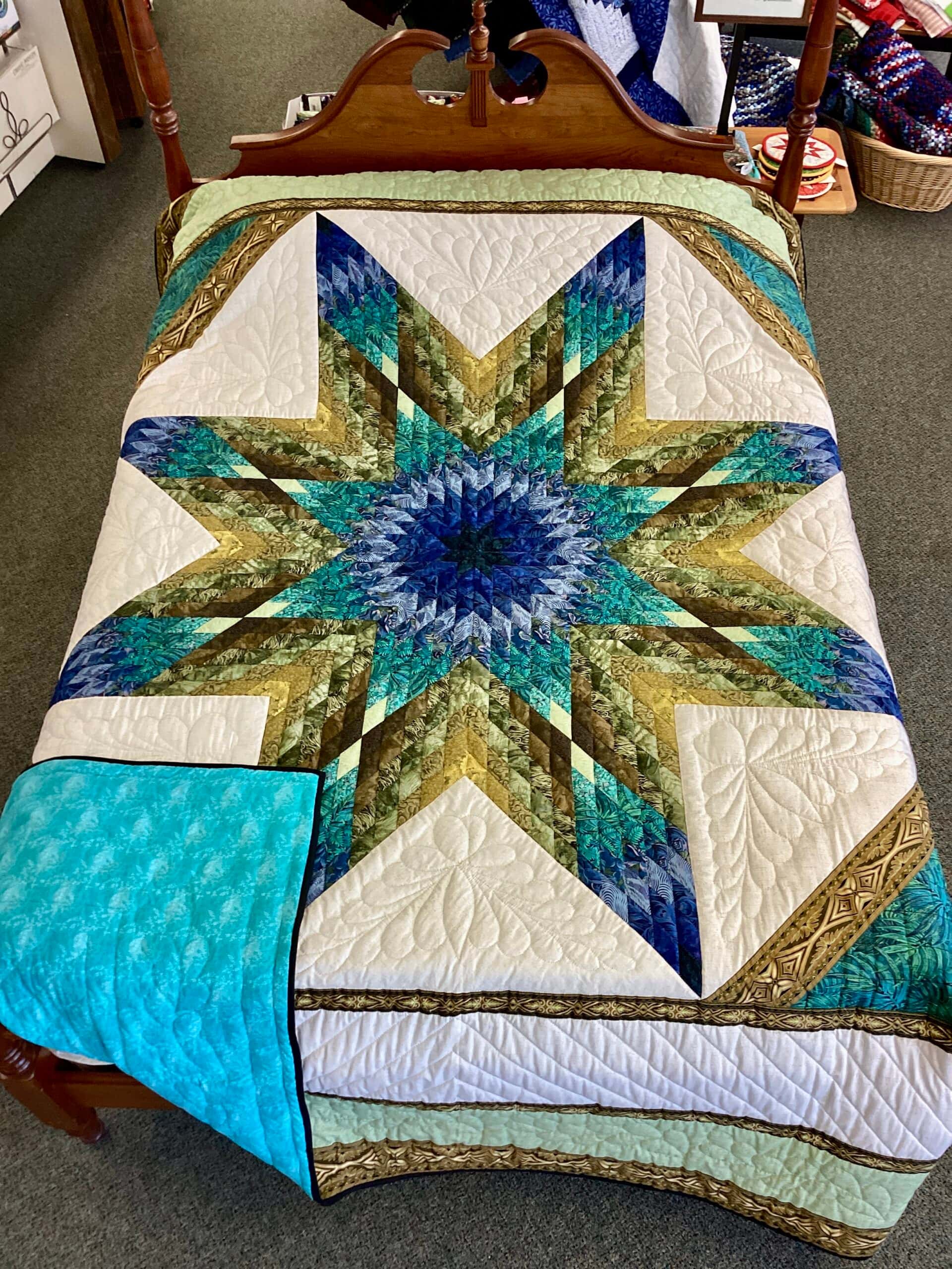 Green and Blue Shaded Star