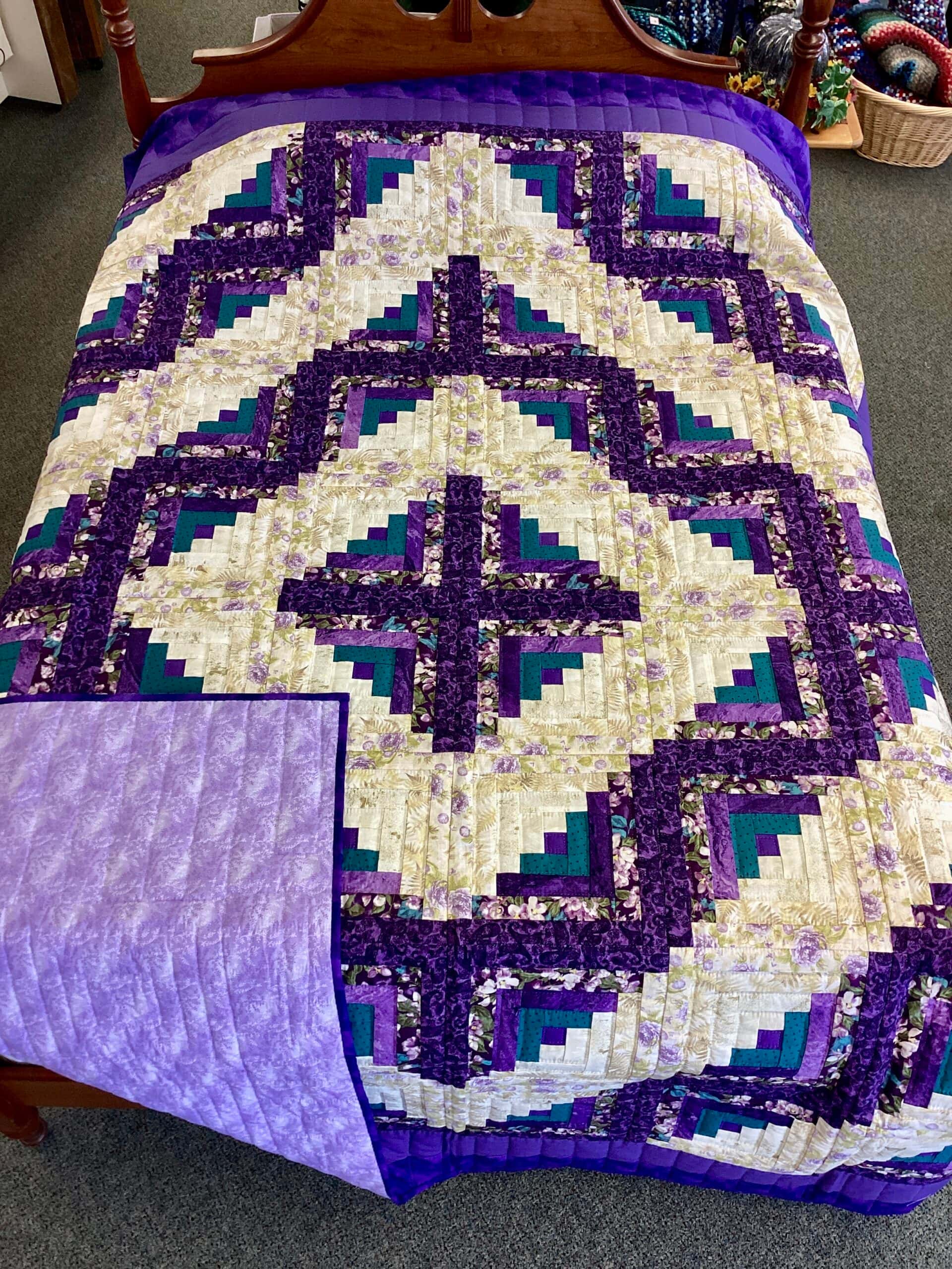 Purple Log Cabin Quilt