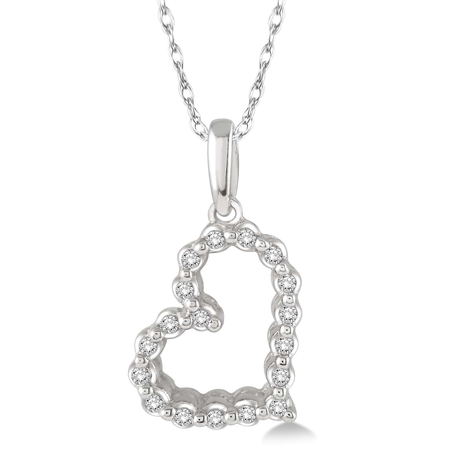 Diamond Heart Necklace WG
