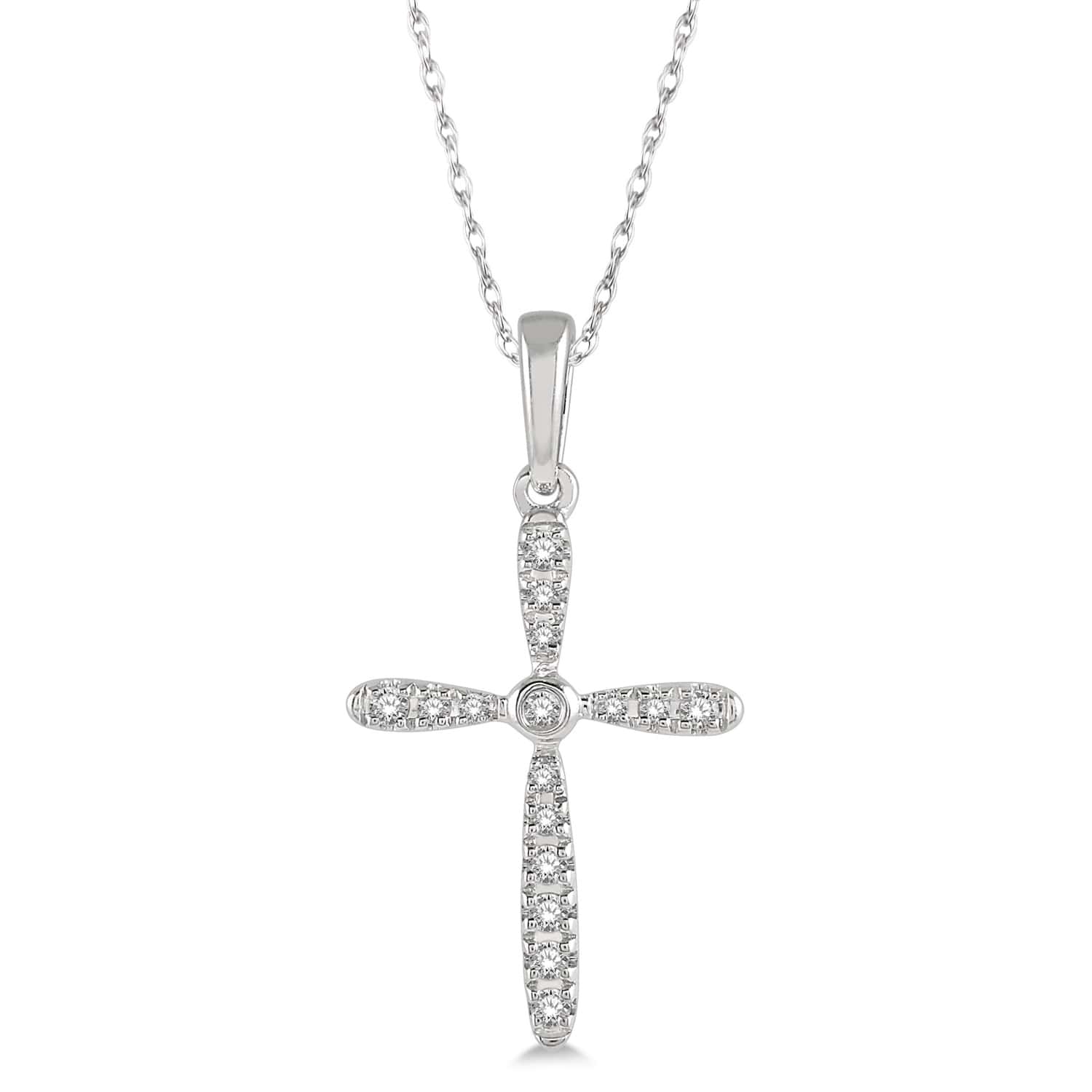 Diamond Cross Pendant WG