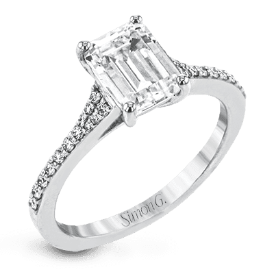 Emerald Diamond Engagement Ring