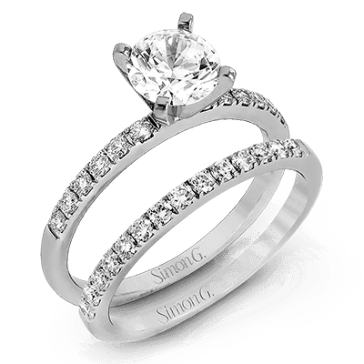 Solitaire Engagement Ring Wedding Set