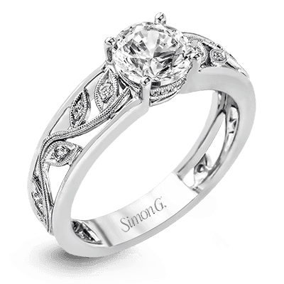 Vintage Floral Engagement Ring