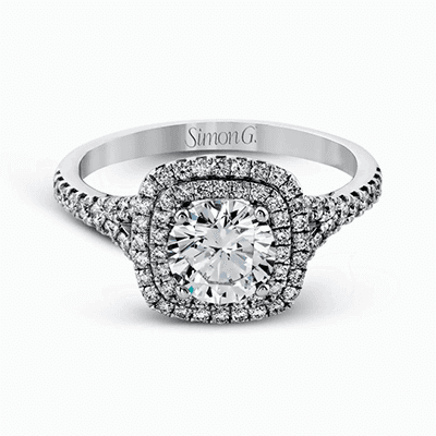 Double Halo Engagement Ring