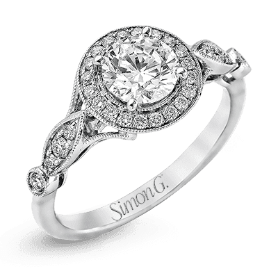 Vintage Halo Engagement Ring