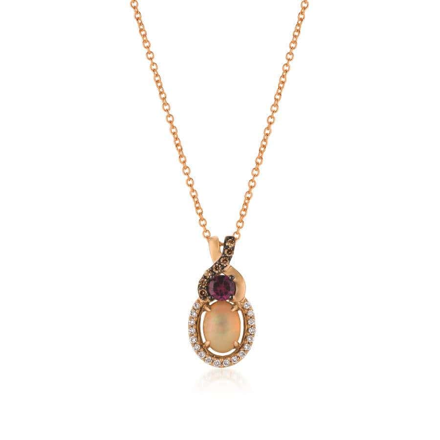 Neopolitan Opal™ and Raspberry Rhodolite® Pendant