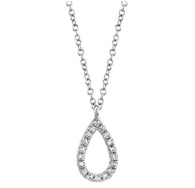 Diamond Pear Necklace