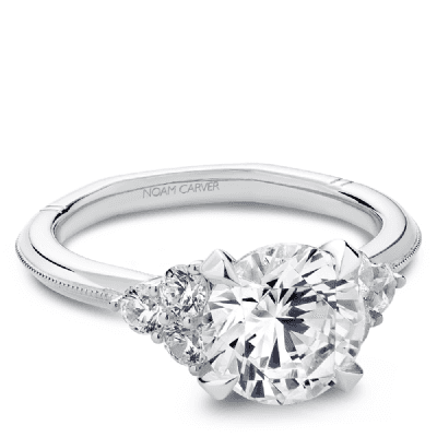 Vintage Floral Engagement Ring