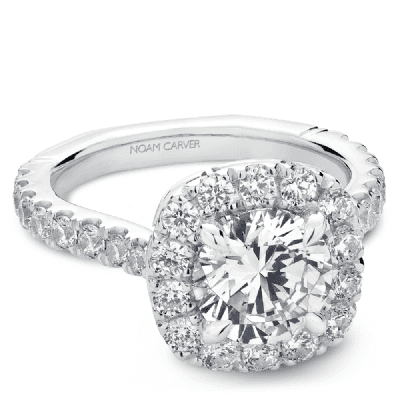Halo Pave Engagement Ring