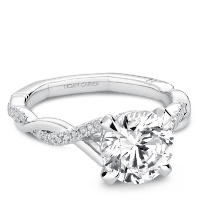 Twisted Diamond Engagement Ring