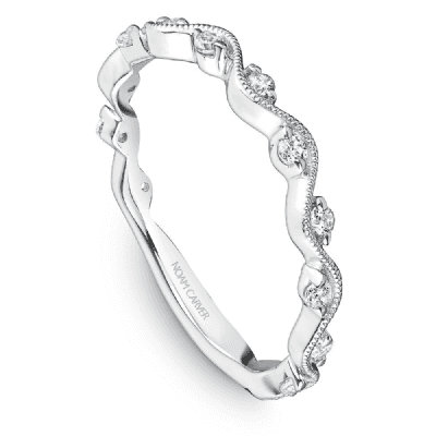 Curved Diamond Stackable Band