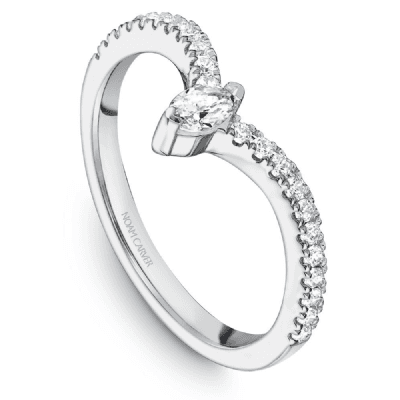 Curved Diamond Stackable Band