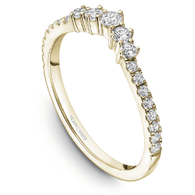 Curved Pave Diamond Stackable Band