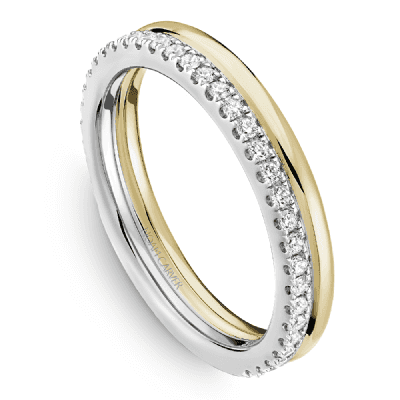 Two-Toned Diamond Stackable Band