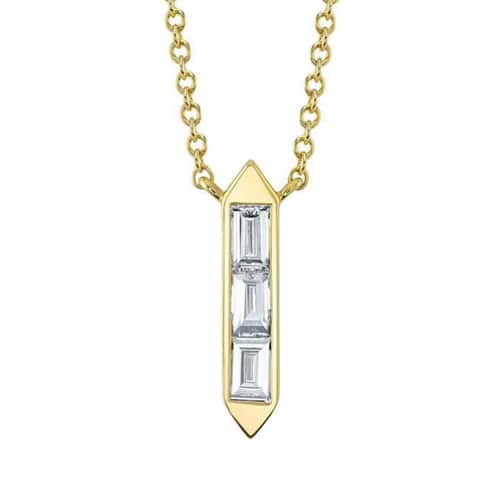 Diamond Baguette Necklace
