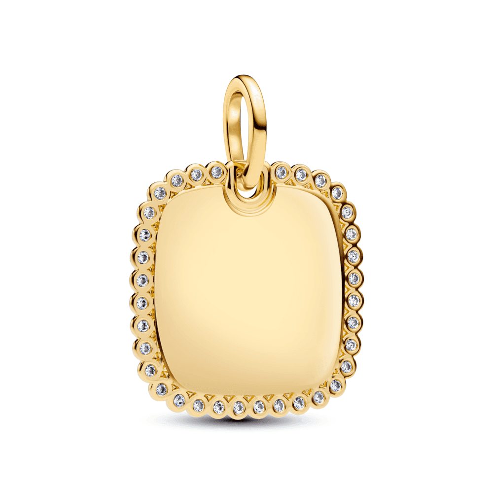 Engravable Square Tag Pendant