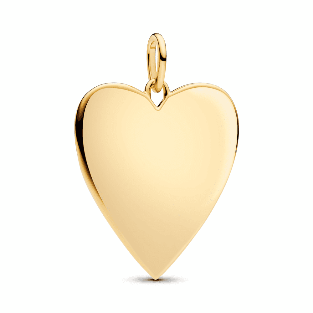Engravable Heart Oversized Tag Pendant