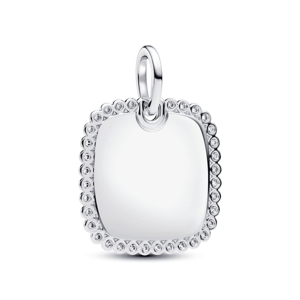 Engravable Square Tag Pendant