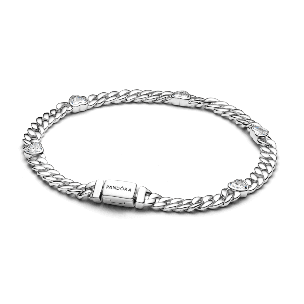 Heart Cuban Chain Bracelet