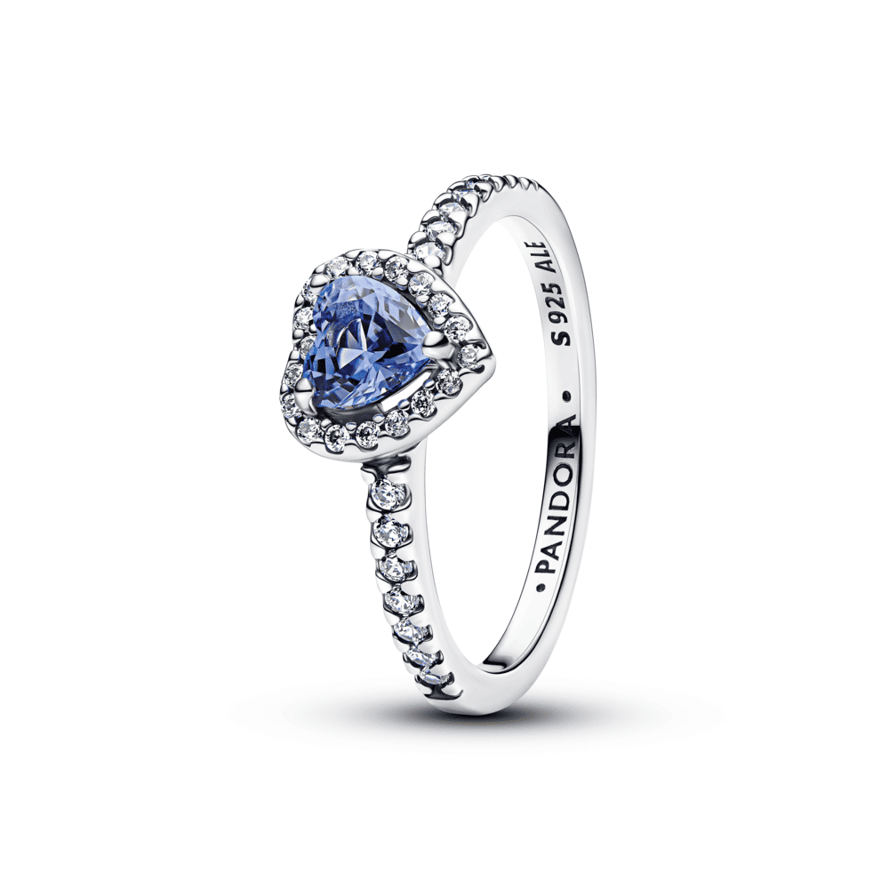 Sparkling Elevated Heart Ring