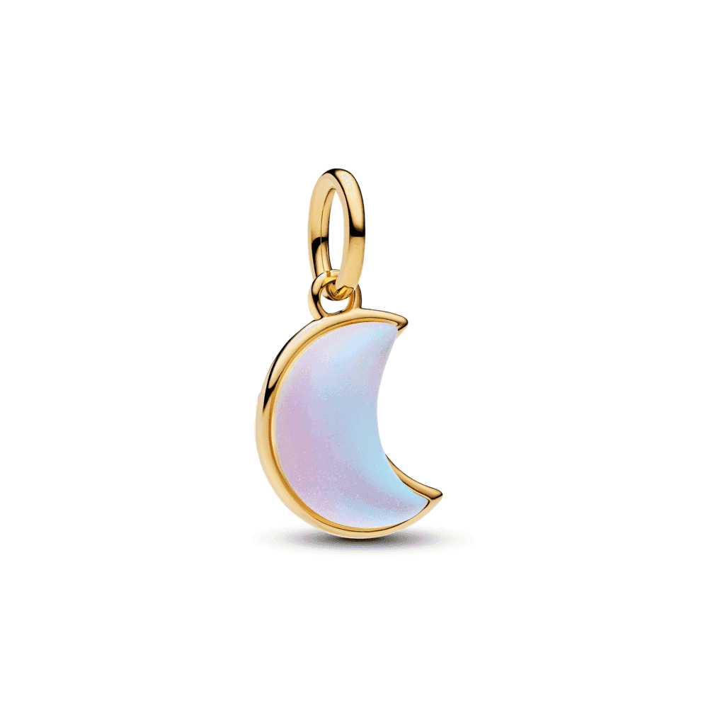 Sparkling Crescent Moon Dangle Charm