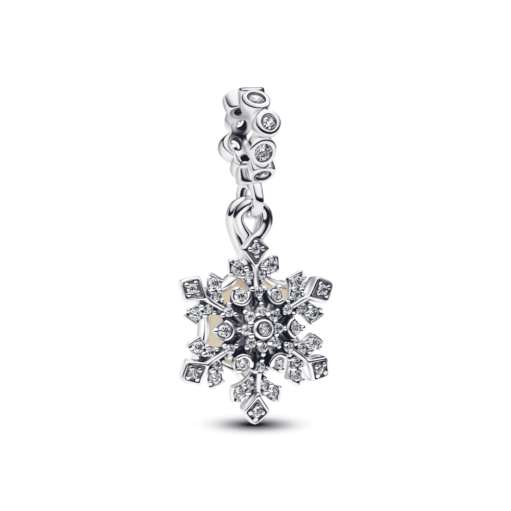 Opalescent Snowflake Double Dangle Charm
