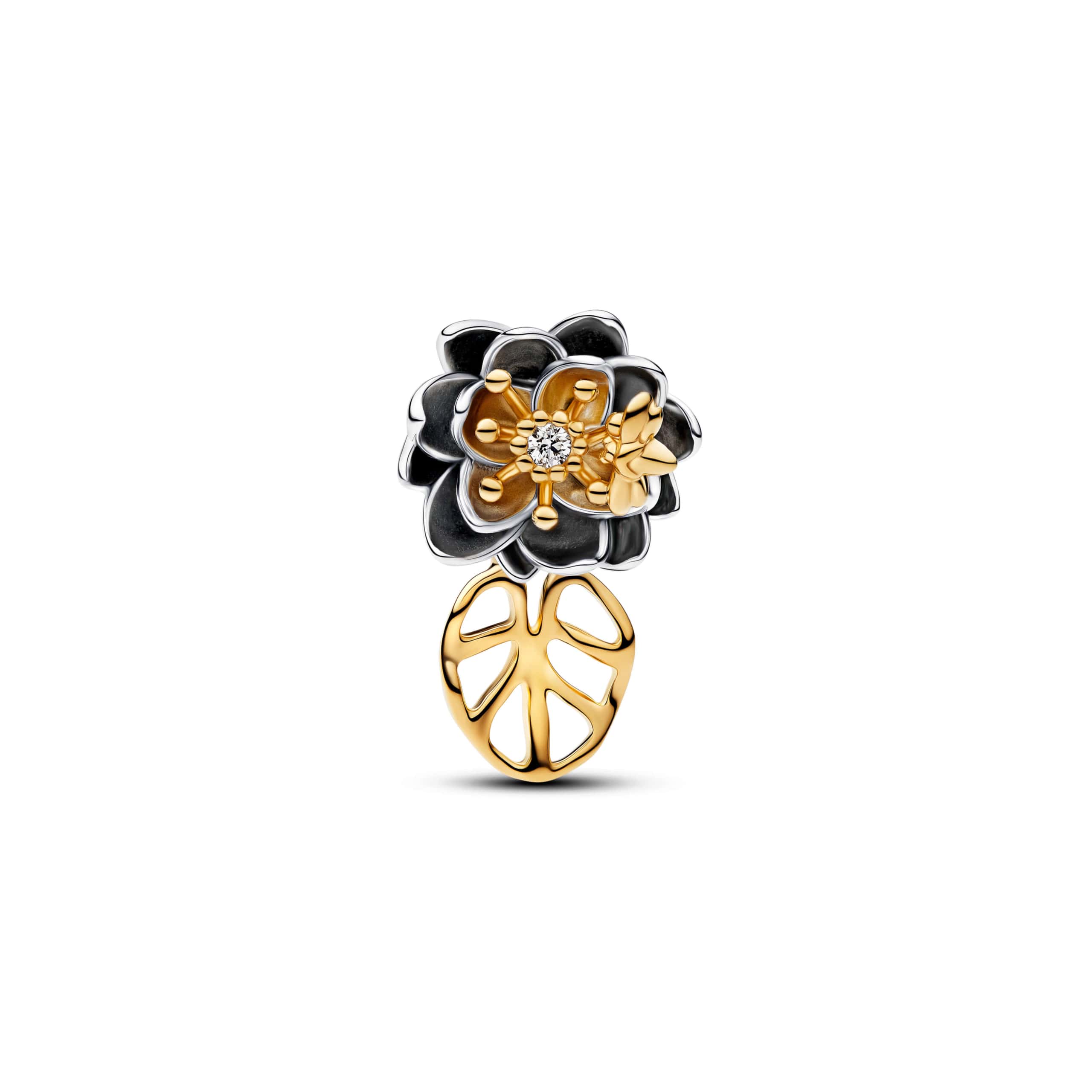 Disney Princess Tiana Lotus Flower Lab-grown Diamond Charm