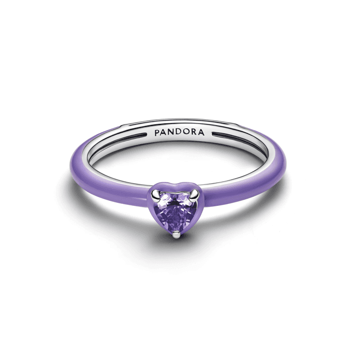 Purple Chakra Heart Ring
