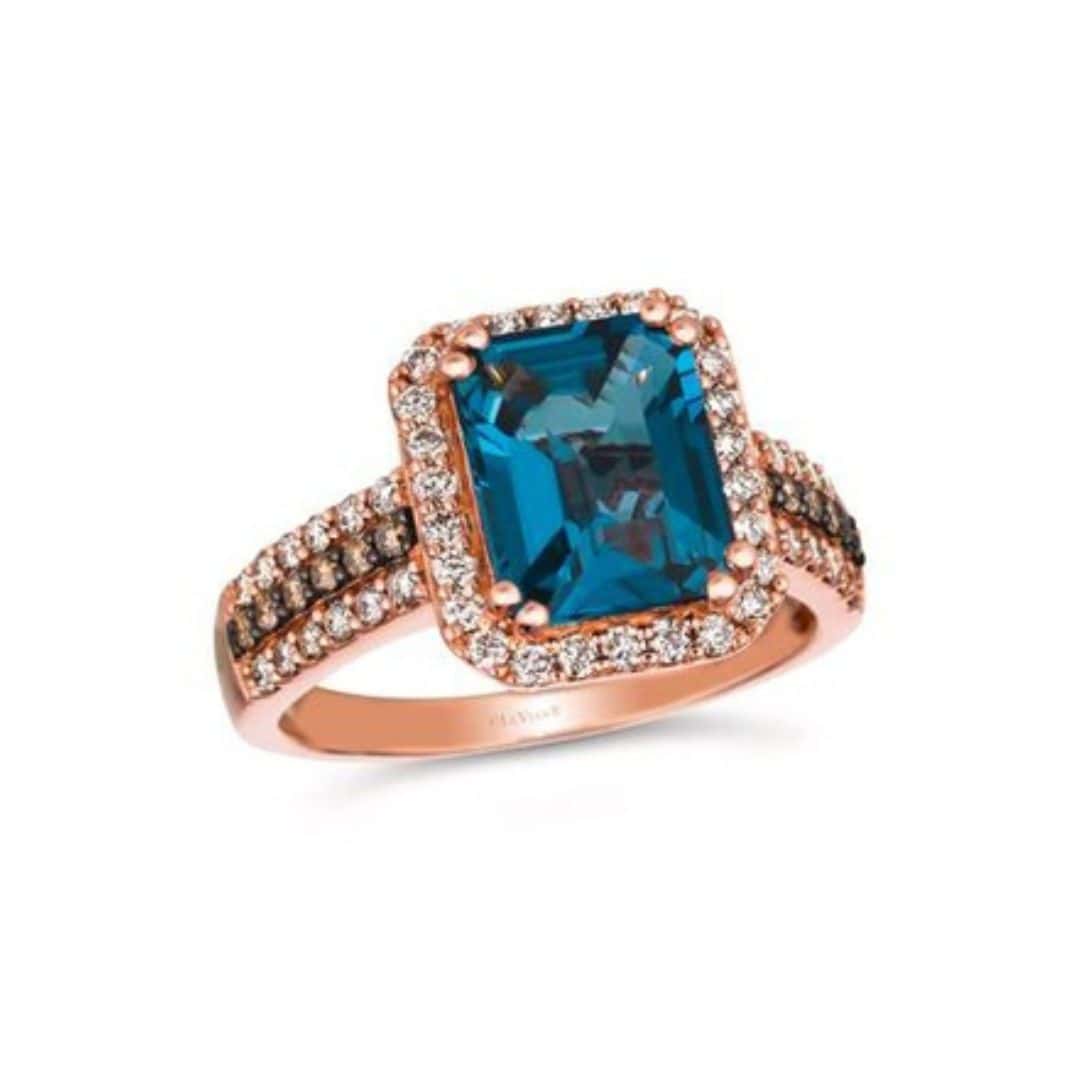Deep Sea Blue Topaz Ring