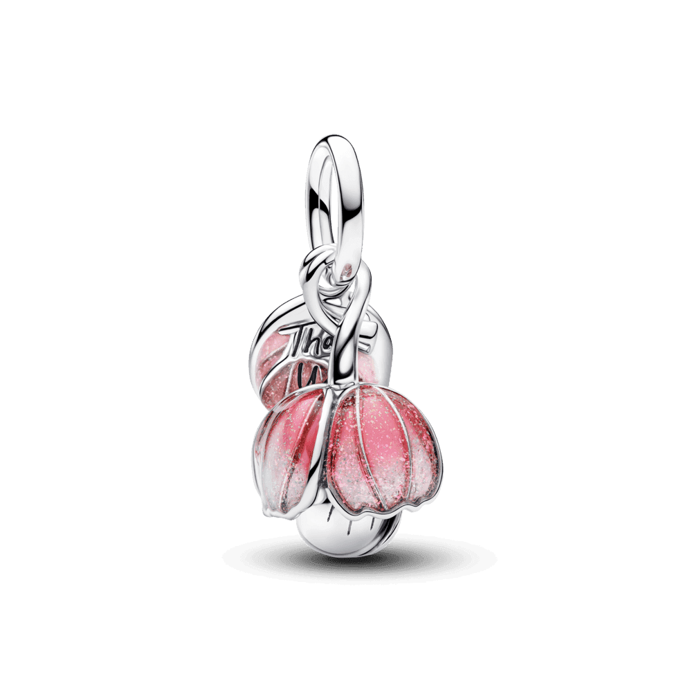 Two-Tone Blooming Flower Dangle Charm