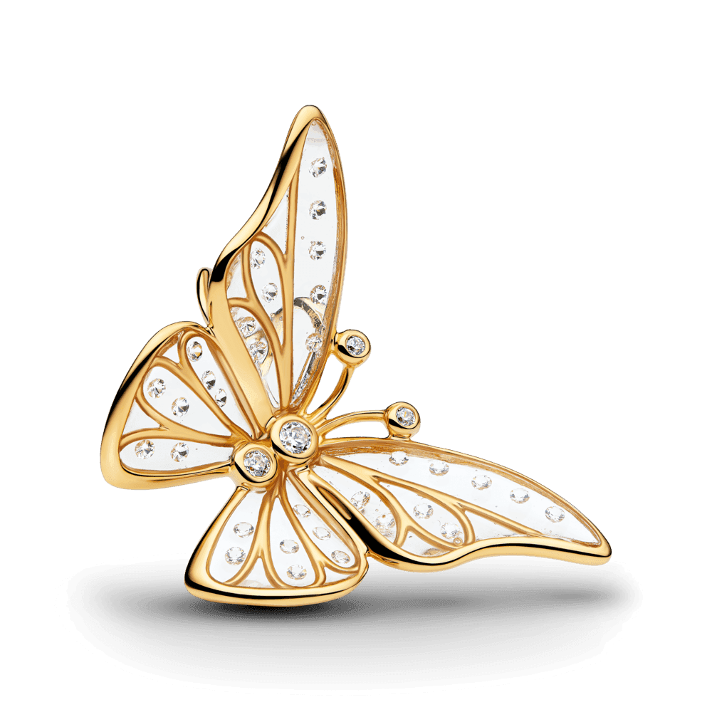Oversized Butterfly Openwork Charm
