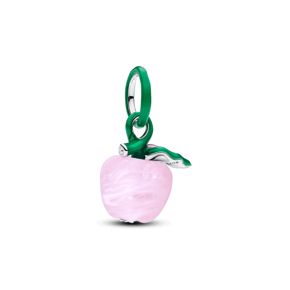 Murano Pink Apple Charm