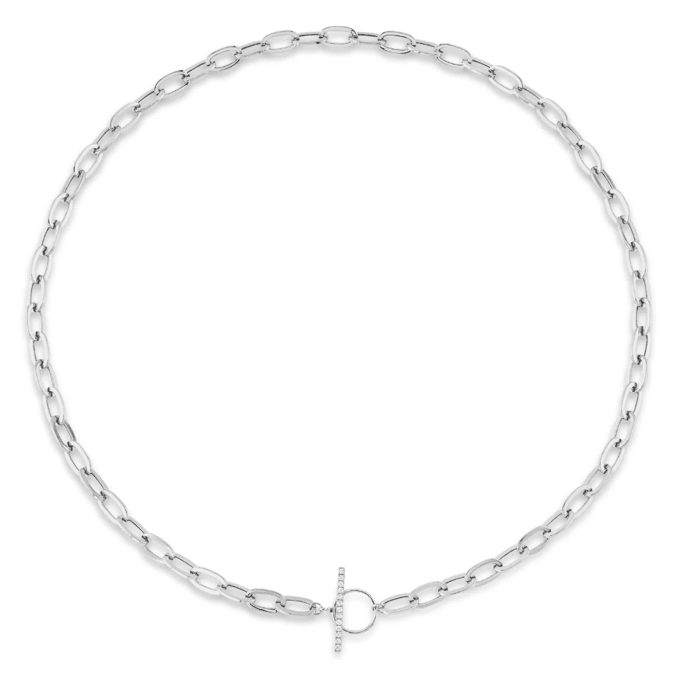 DIAMOND PAPER CLIP NECKLACE
