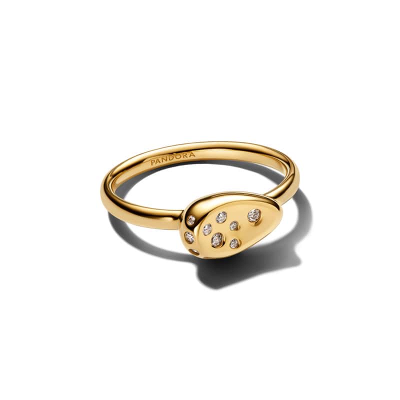 Stone-Set Oval Domed Signet Ring