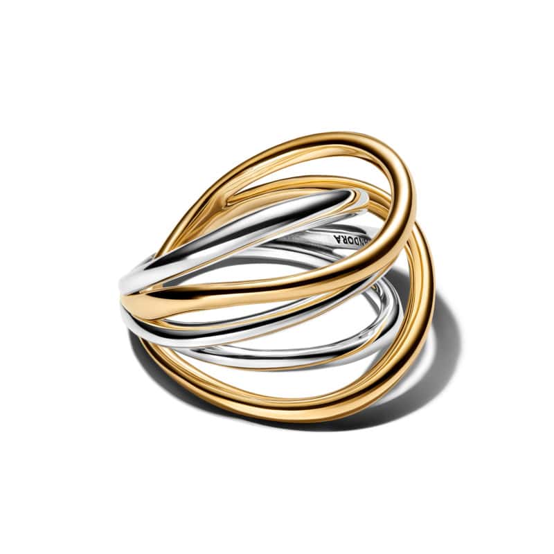 Two-Tone Entwined Band Ring