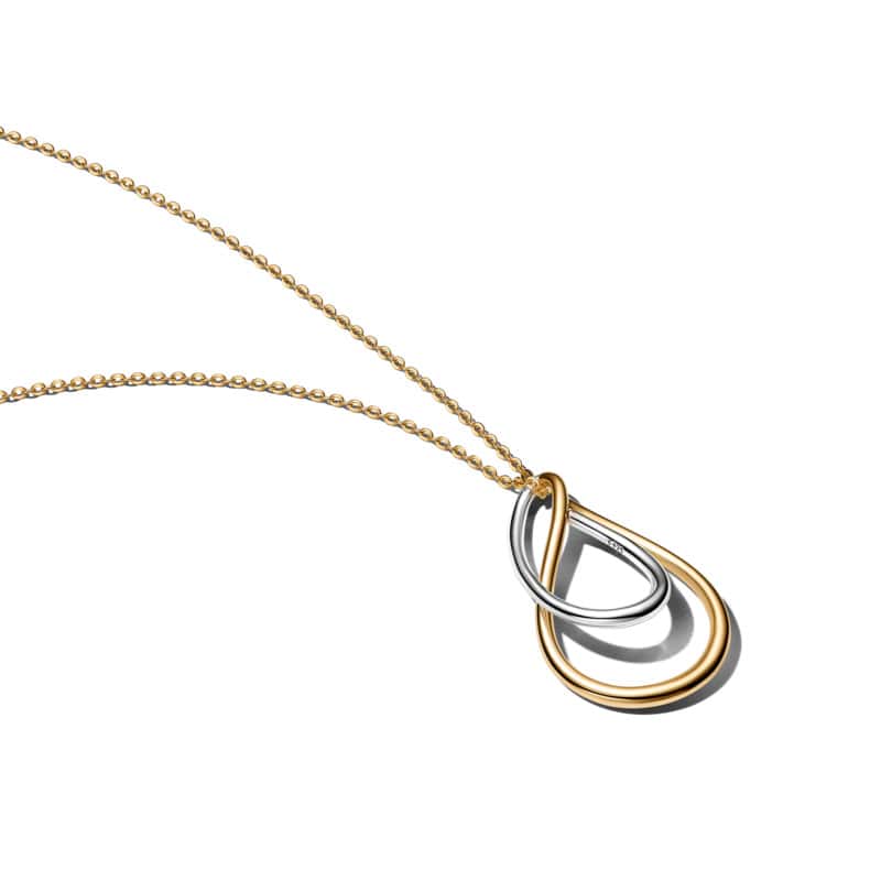 Two-Tone Double Pendant Necklace