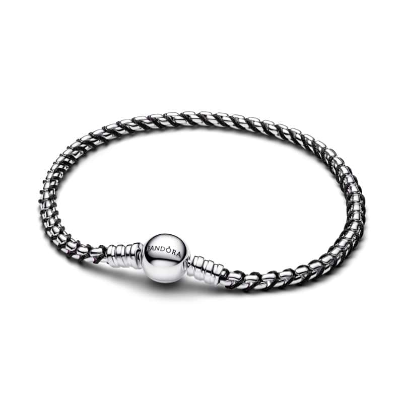 Black Cord Box Chain Bracelet