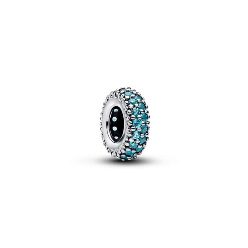 Ice Blue Stone Spacer Charm